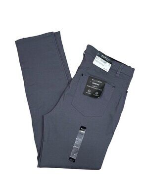 Kenneth Cole Mens Slim Fit Awearness Performance Pants Flex Waistband 34x32 Gray